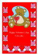 Hearts Galore Valentine Vertical Rectangle Labels 1.875x2.75